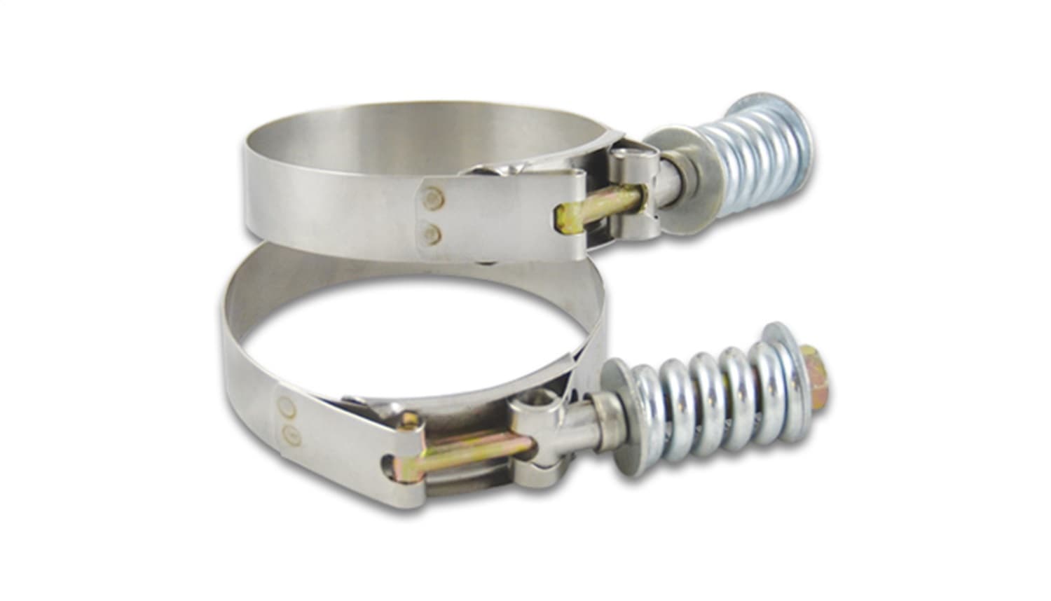 T-Bolt Clamps; 2.94 in. To 3.24 in. Clamp Range; 2.75 in. Matching Hose ID; 304 Stainless Steel; Pack Of 2; product image