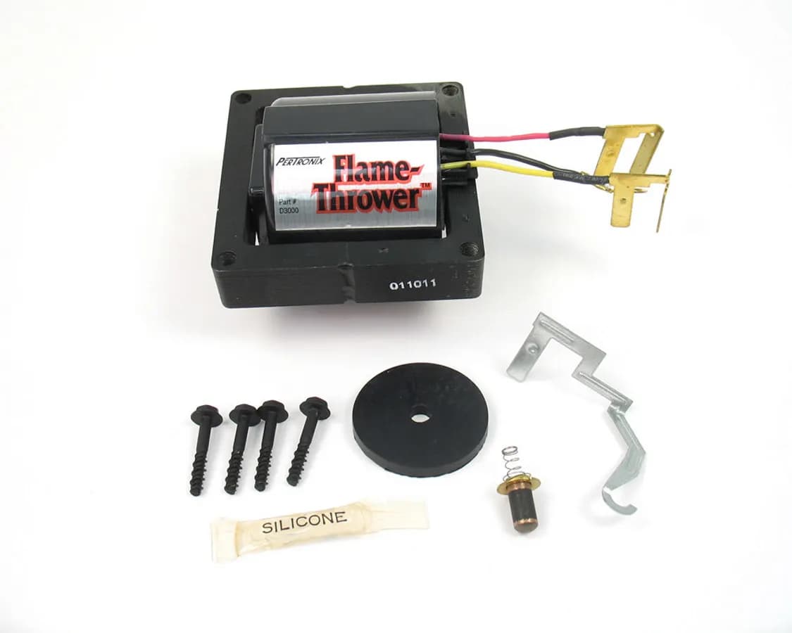 PerTronix D3000 Flame-Thrower HEI Coil GM 50,000 Volt Red/Yellow Wire
