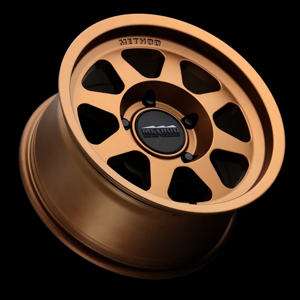 Aluminum Wheels 17x8.5 Bead Grip MR701 Bolt Pattern 5 On 127 Offset 0 Lip Size 1.81 Method Bronze BRZ Method