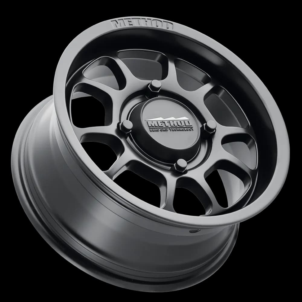 Aluminum Wheels 15x8 MR409 Bead Grip UTV Bolt Pattern 4 On 136 Offset 0 Lip Size 3.15 Matte Black MB Method