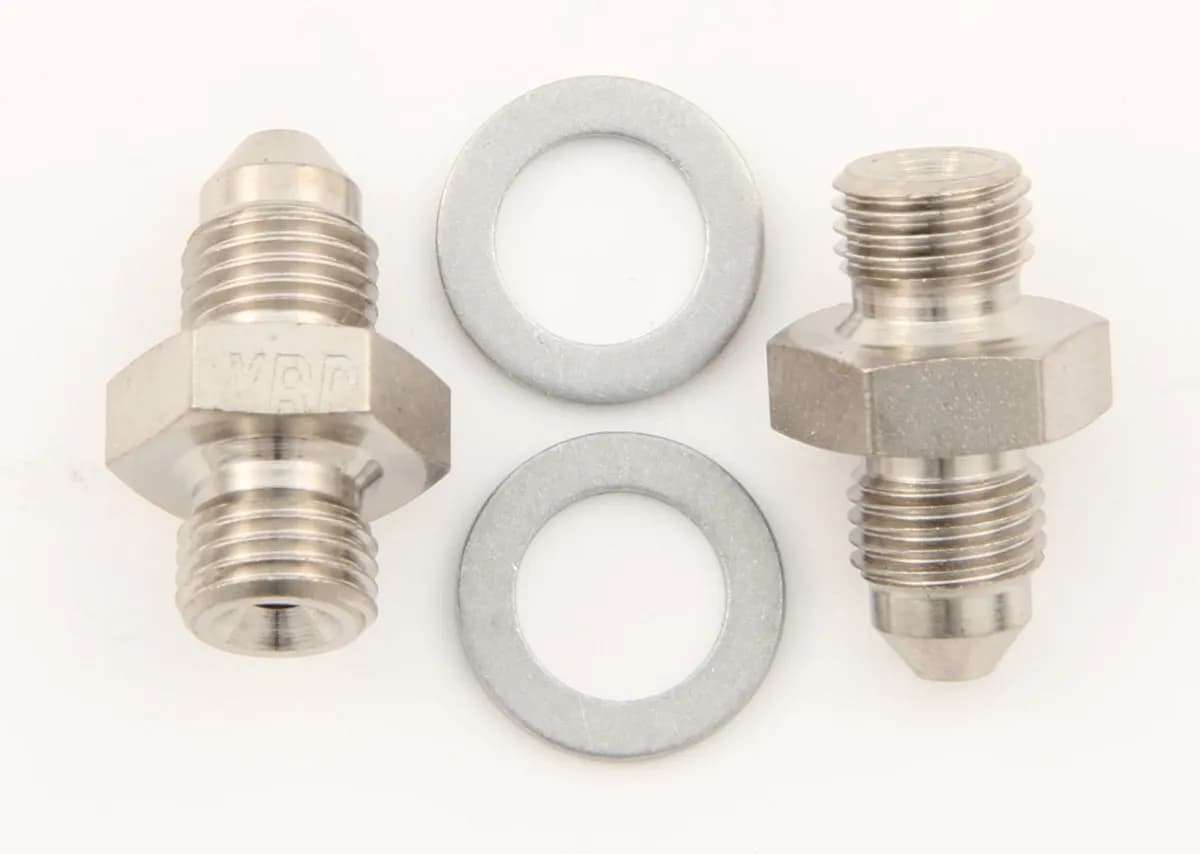 3/8-24 to #3 Stl Crush Washer Seal Adapter (Pr)
