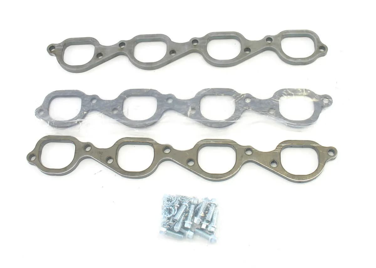 Patriot Exhaust Chevy Big Block 572 Engines, Heavy Duty 3/8" Header Flange Kit - 2 - 2/18" Tube Diameter - D-port Port Shape - H7898