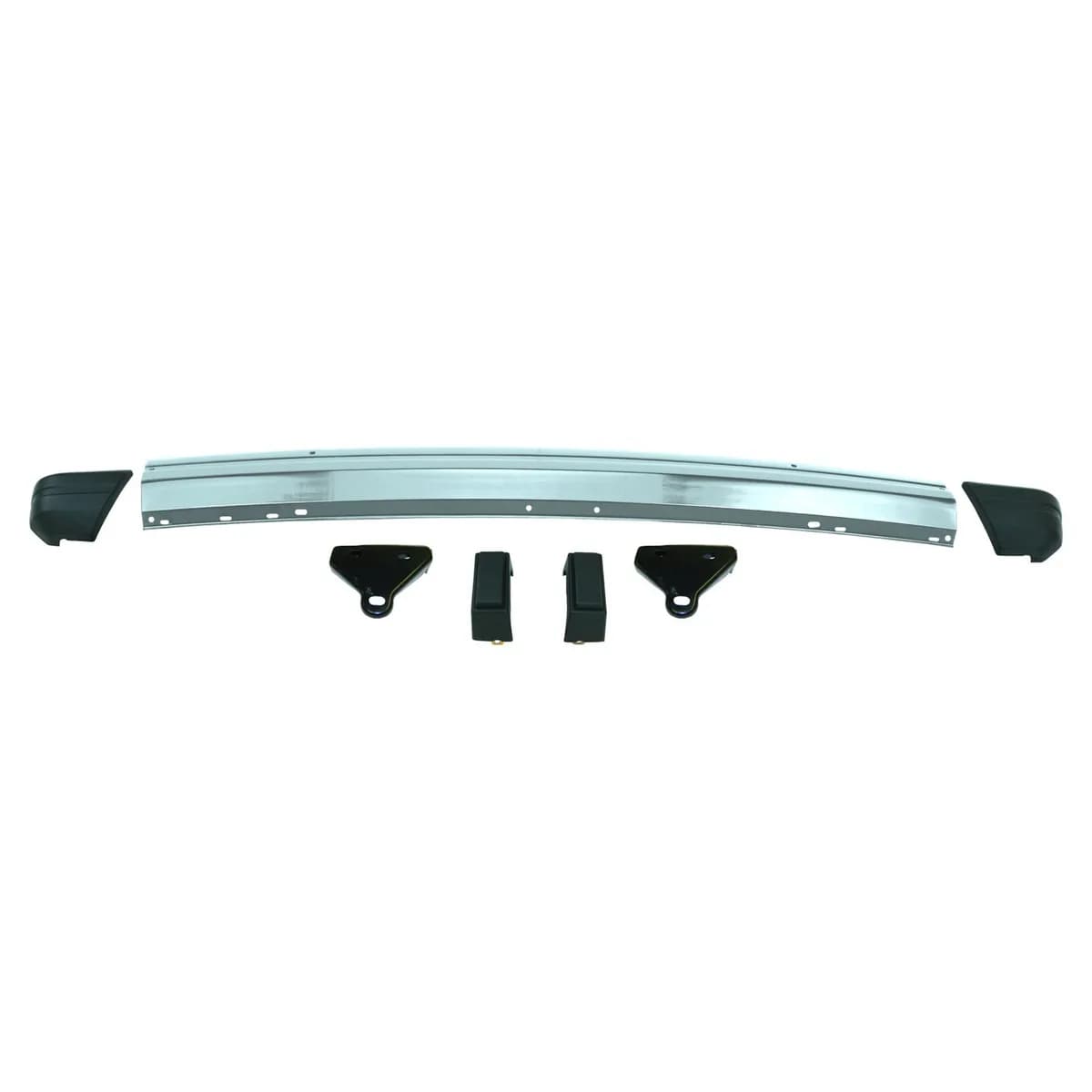 1984-1996 Cherokee XJ Front; Chrome; Includes 1 bumper 2 end caps 2 bumper guards and brackets