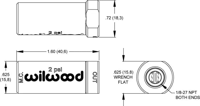 Wilwood KITRPV2LB.INLINEBLUE WFITTING