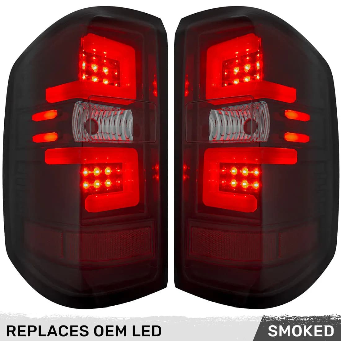 Chevy Silverado 16-18 1500 And 16-19 25003500 Replaces Factory OEM LED Tail Lights Only - Also Fits Gmc Sierra 15-19 d