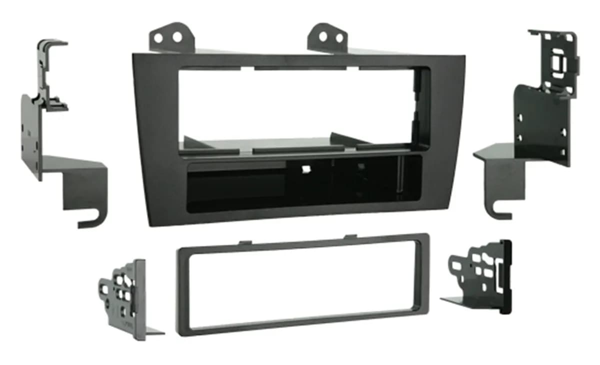 TURBOKits; Radio Installation Kit; Incl. Instructions/Hardware/Under-Radio Storage Pocket/Snap-In ISO Support System; High-Grade ABS Plastic; Matte Black;