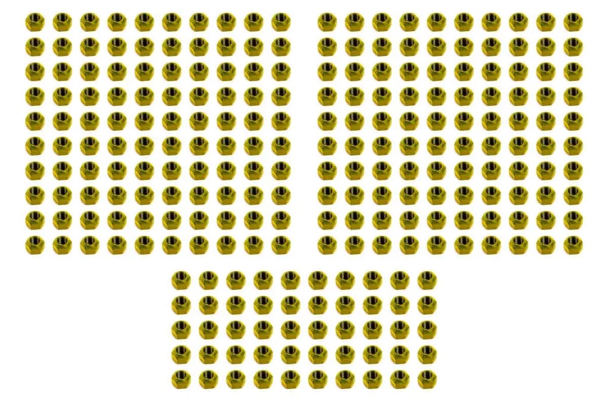 Lugnut 250Pk 5/8-18 Steel Single Coated