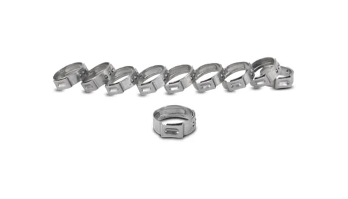 Pinch Clamp; 0.44 To 0.54 in. Clamp Range; 0.281 in. Clamp Width; 10 pcs.; 300 Series Stainless Steel;
