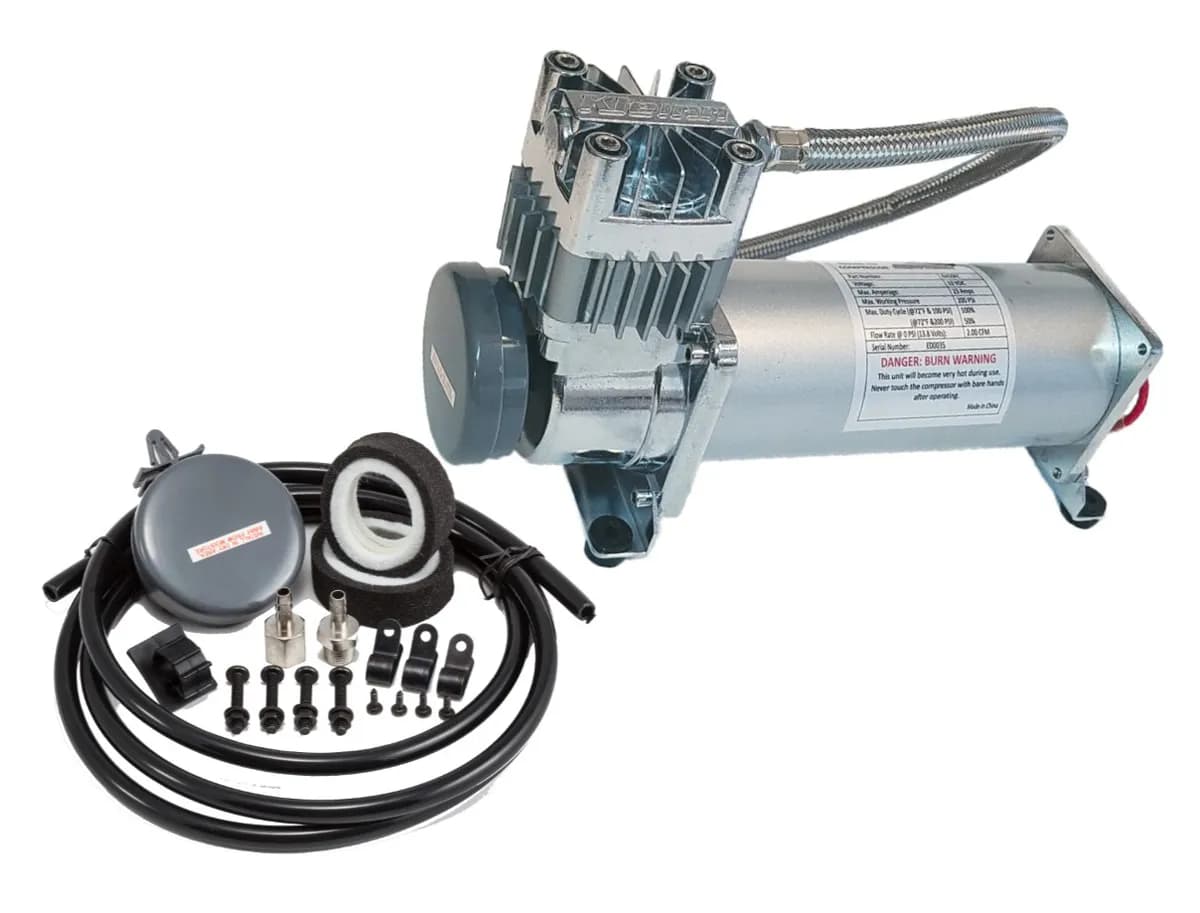 Air Compressor; 150/200 PSI Maximum Pressure; Waterproof; 100% Duty Cycle; 2 CFM; Black;