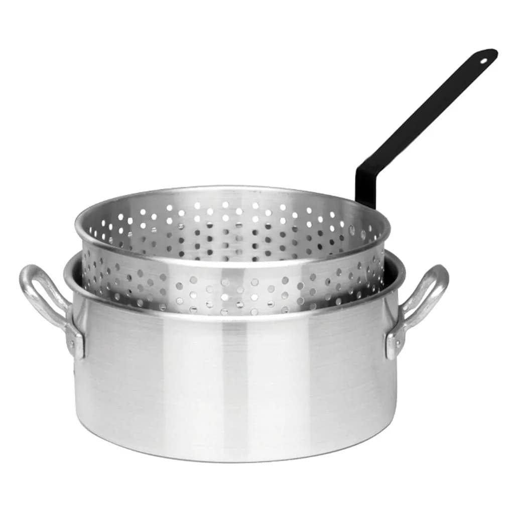 10-qt Aluminum Fry Pot with Basket