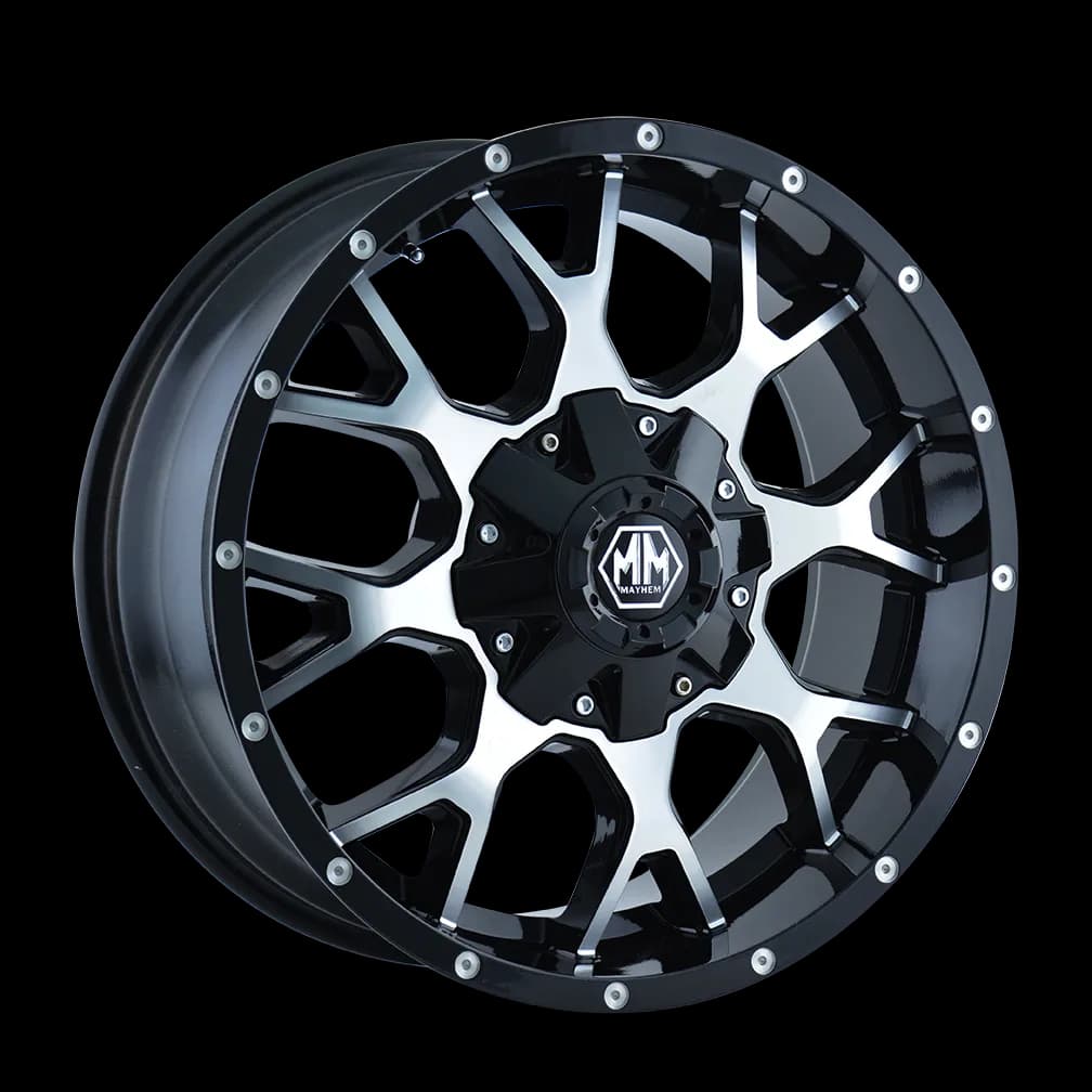 Warrior (8015) Black/Machined Face 20x9 6x5.5/6x135 0mm 108mm