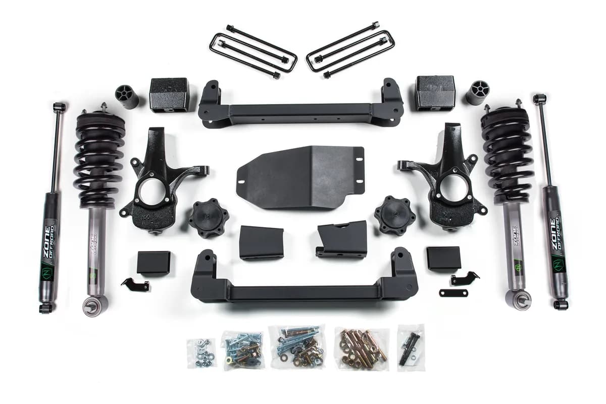 07-13 Chevrolet Silverado/GMC Sierra 1500 6.5 Inch Lift Kit Front Shock: Strut Spacer, Rear Shock: Nitro Series Zone Offroad