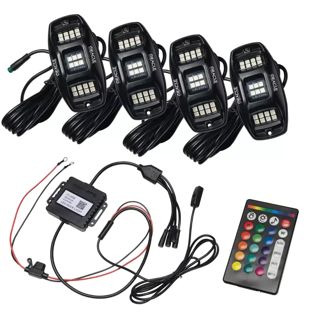 Oracle Lighting Colorshift RGB With Underbody Wheel Well Rock Light Kit, 4 Pcs