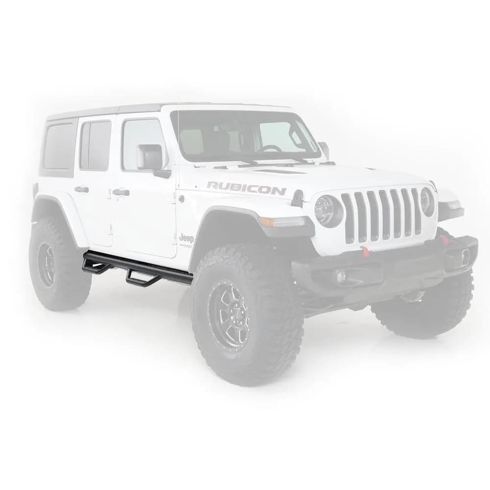 18c Jeep Wrangler JL 4DR Wheel to Wheel Nerf Steps (Light Textured Black)