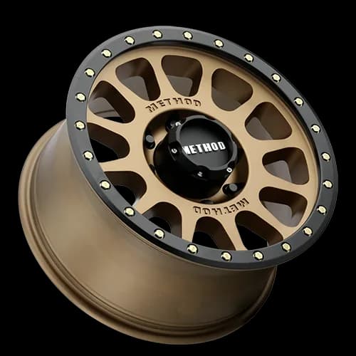 Aluminum Wheels 17x8.5 NV MR305 Bolt Pattern 6 On 135 Offset 0 Lip Size 1.3 Method Bronze BRZ Black Street Loc Method