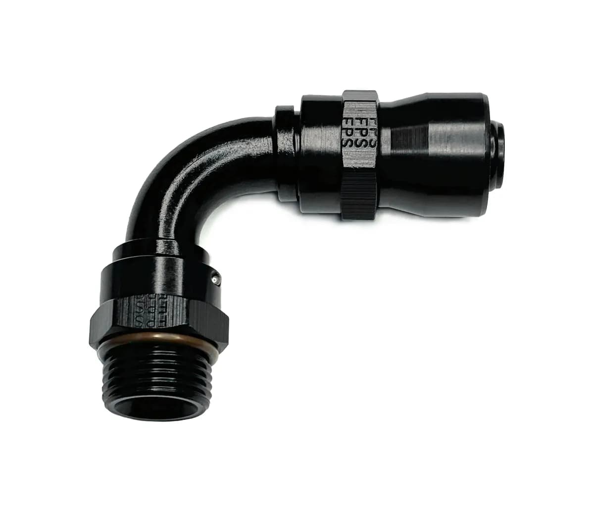 #10 Male Rad. Fitting x 90 Sport Crimp Hose End