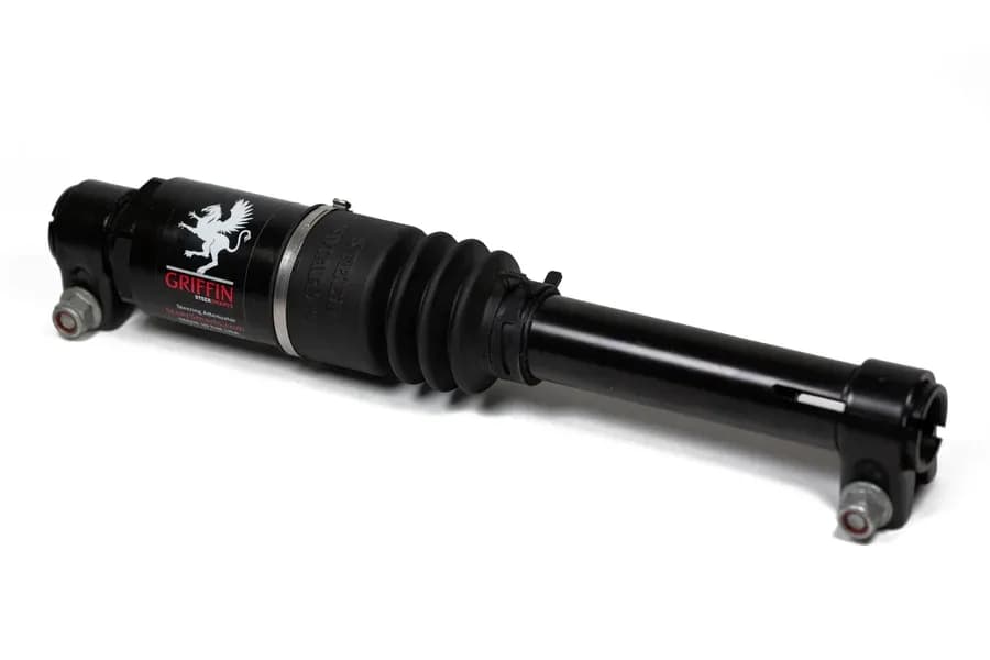 Jeep Steering Attenuator Upgrade for XD Drag Links Griffin XD For 07-24 Wrangler JK/JL, Gladiator Black Bellow Steer Smarts