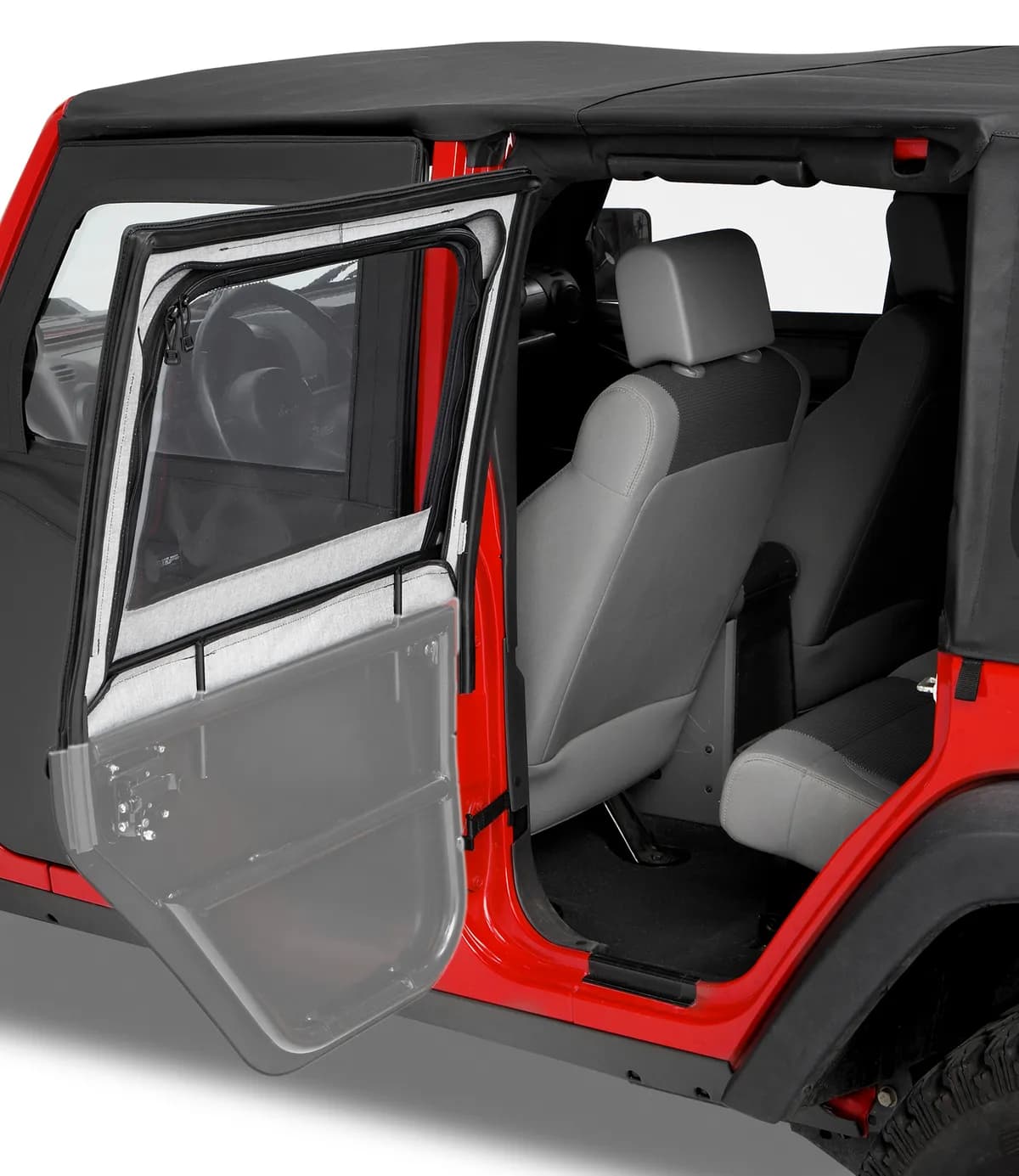 Black Diamond Element Doors Highrock 4x4 Element Doors Upper Fabric Half-Door Set Jeep 97-06 Wrangler; Fits Element Doors 51791 Or 51809
