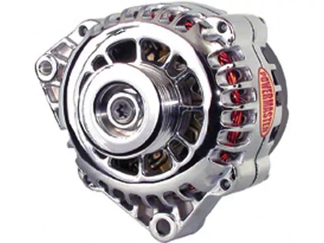 Alternator; CS130D; Rear Battery Post; 165 Amp; 100 Idle; 6 Groove Pulley; PLIS Voltage Regulator; Polished;