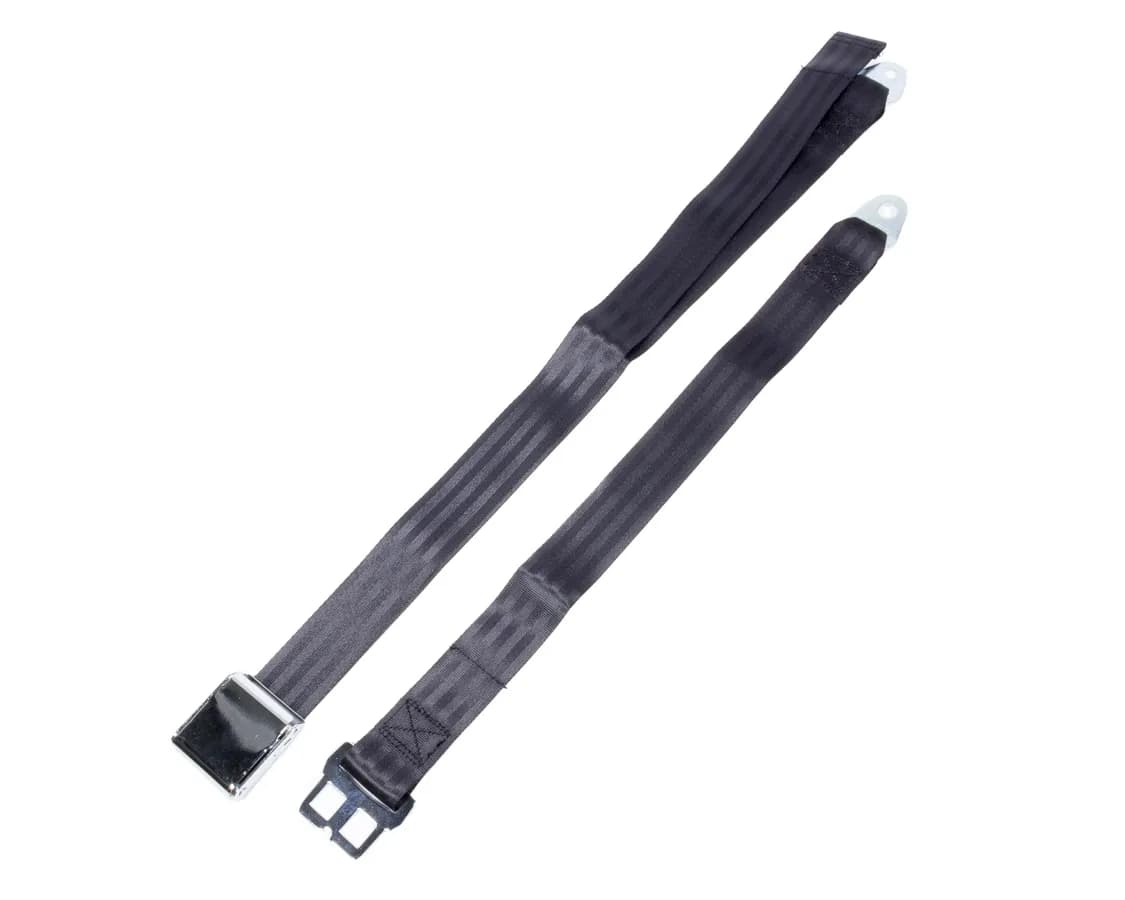 Airplane Style Buckle 2 Point Black