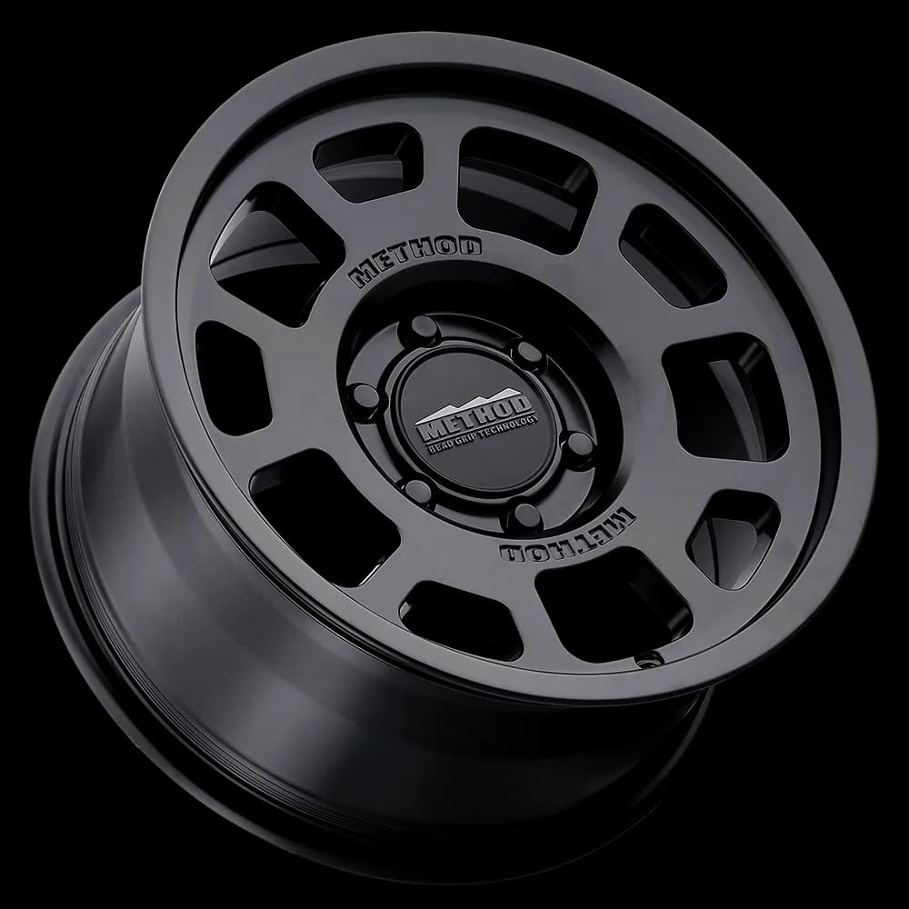 Aluminum Wheels 17x8.5 Bead Grip MR705 Bolt Pattern 6 On 135 Offset 0 Lip Size 1.22 Matte Black MB Method