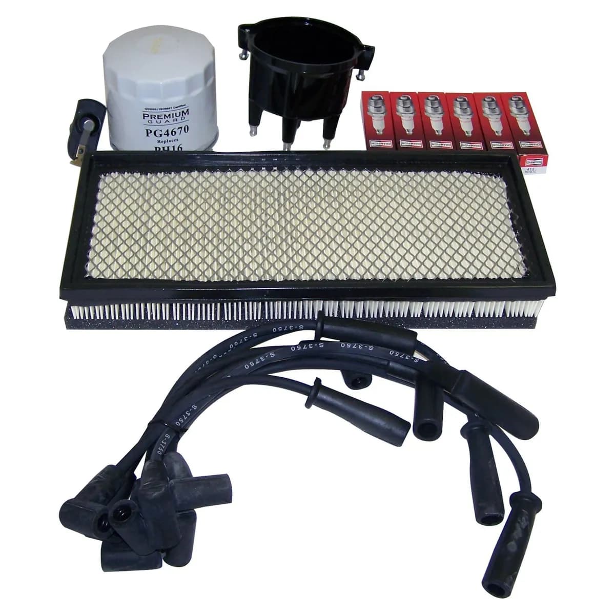 Crown Automotive Jeep Replacement TK4 Tune Up Kit for 1997-1998 Jeep TJ Wrangler w/ 4.0L Engine