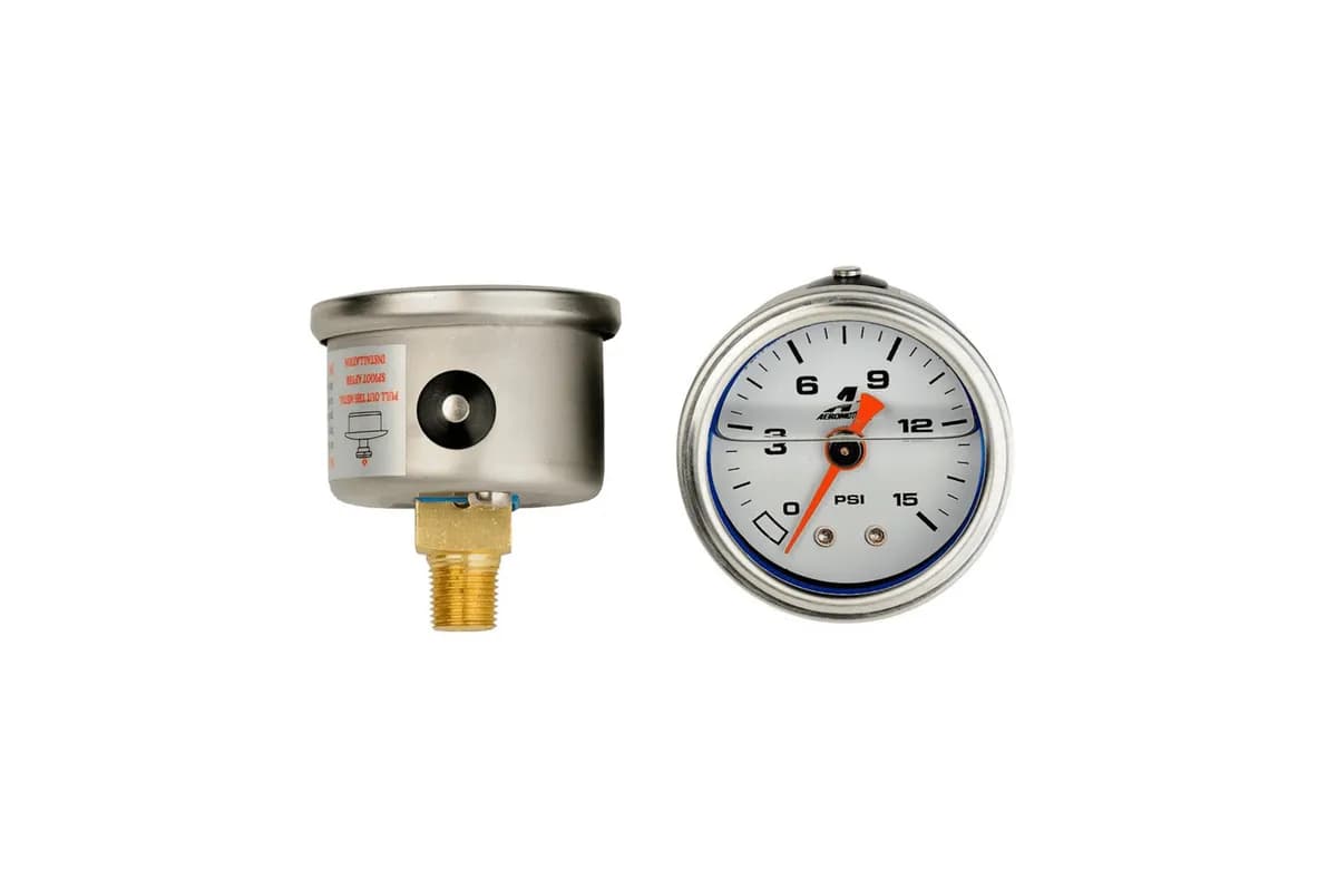 Aeromotive 0-15 psi Fuel Pressure Gauge