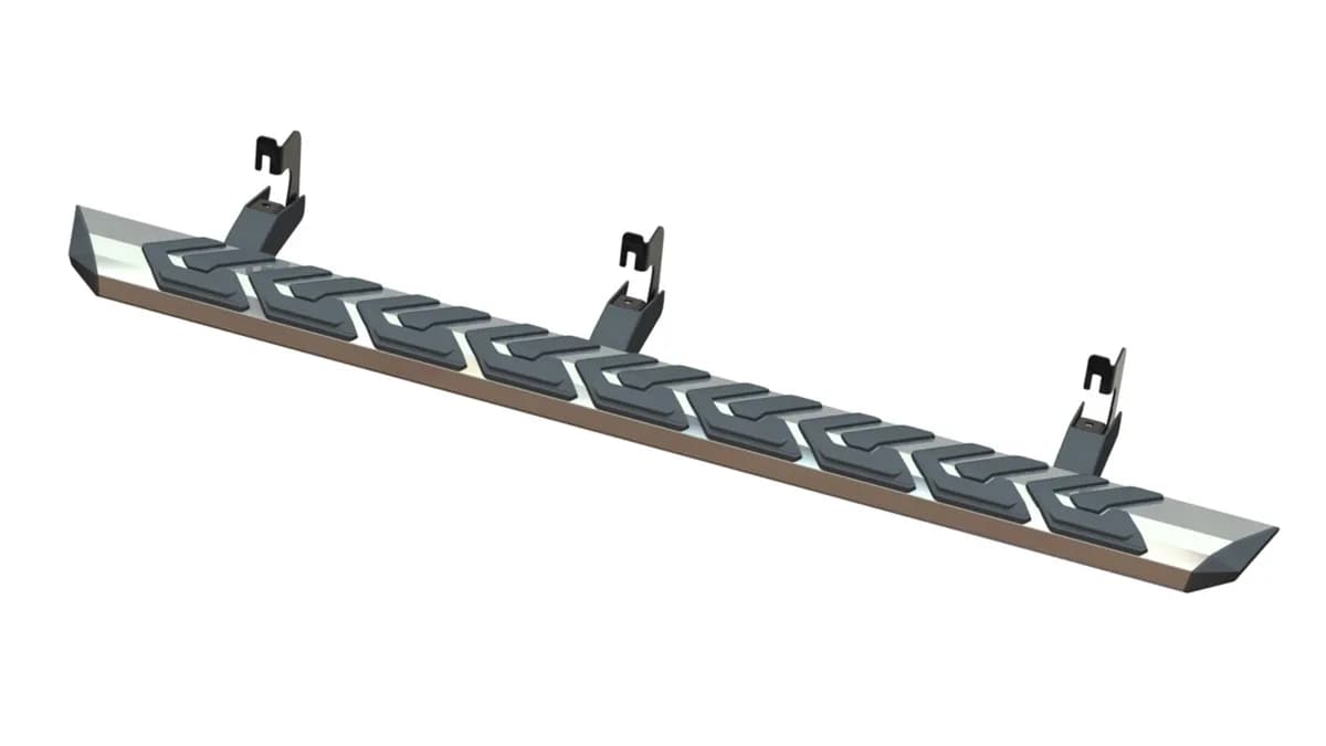 T3 Running Board; 67 in.; Aluminum; Premium Chrome Finish;