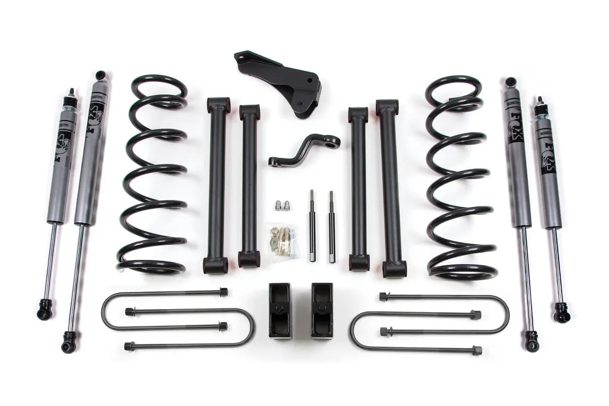 2003-2007 Dodge 2500 5 Suspension Lift Kit - Front Coils Rear Block - Fox 2.0 Adventure Series Shocks