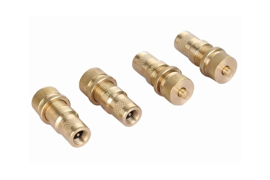 Automatic Tire Deflators Brass Set of 4 Bulldog Winch