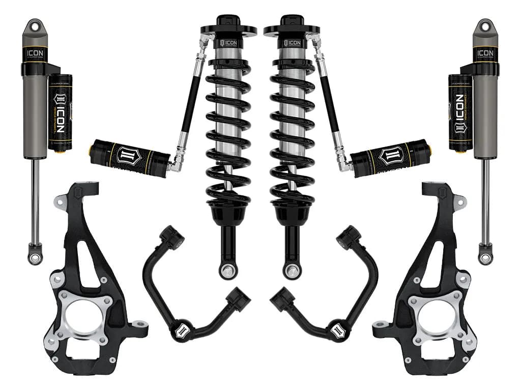 ICON 2021-2025 Ford F-150 4WD, 3.5-4.5" Lift, Stage 3 Suspension System, Tubular