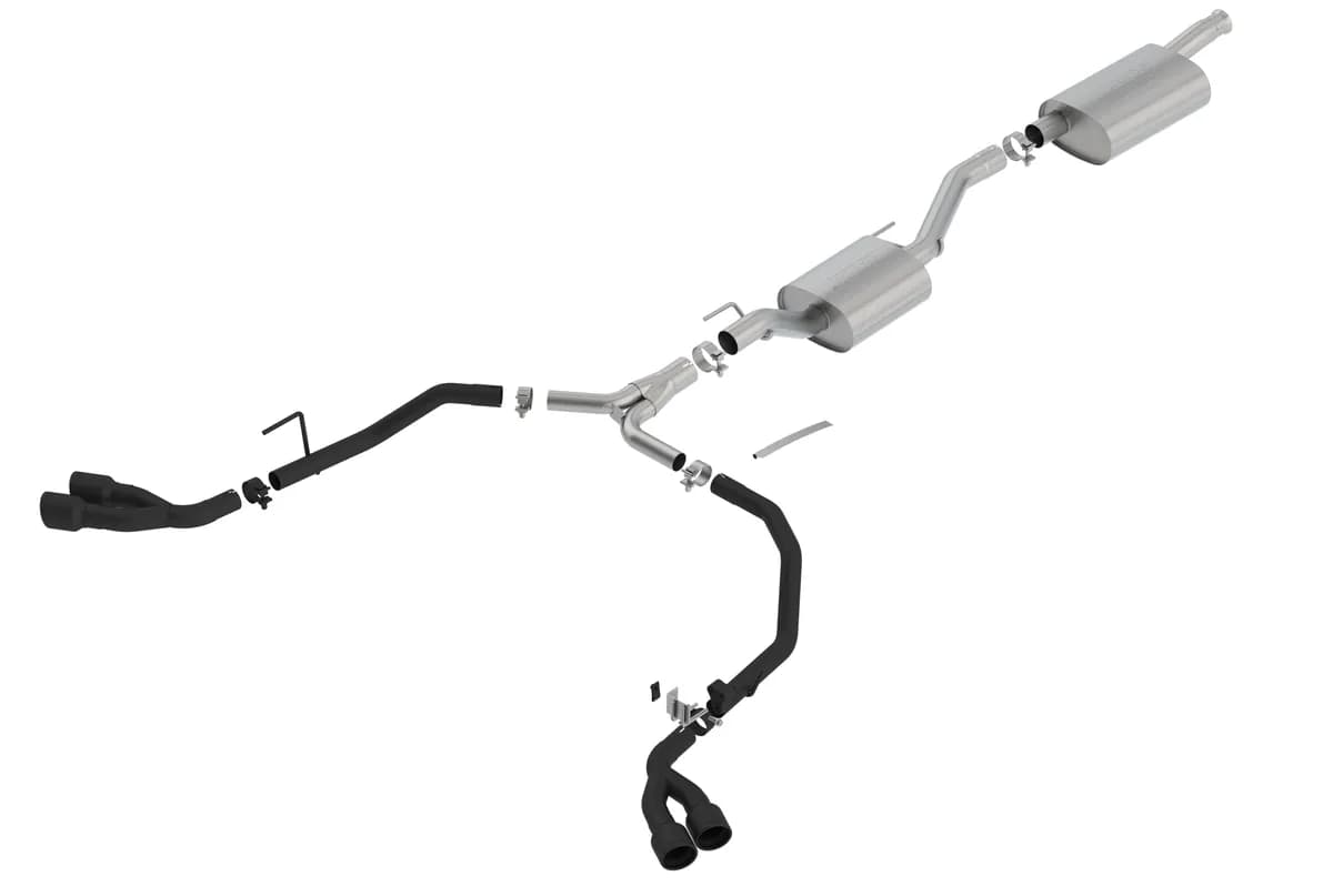 Gladiator JT 2020 3.6l v6 At/Mt AWD 4DR 2.75in 2in Touring Ceramic Black Tailpipe & Tips