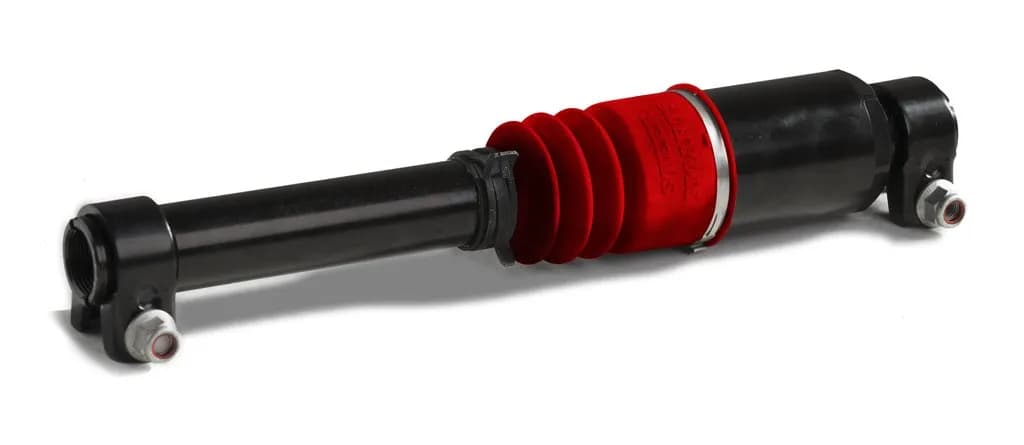 Jeep Steering Attenuator Upgrade for XD Drag Links Griffin XD For 07-24 Wrangler JK/JL, Gladiator Red Bellow Steer Smarts
