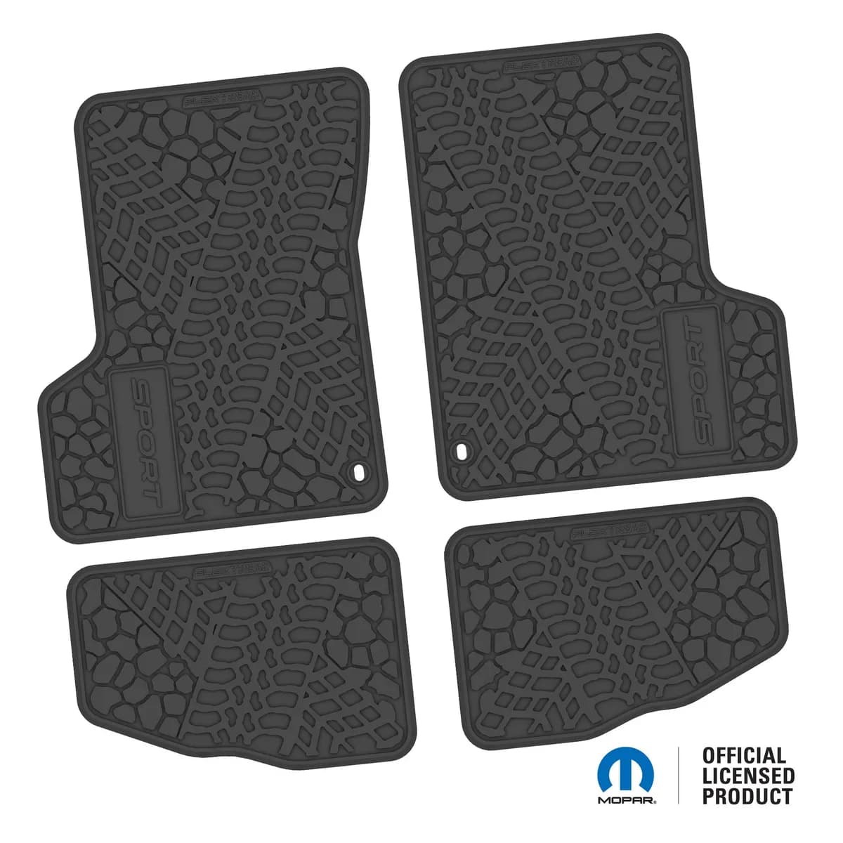 Ngtt44044001- 03-06 Jeep Tj/Lj 2DR Front And Rear- Tire Tread/Scorched Earth Scene w/ Sport Insert - Black