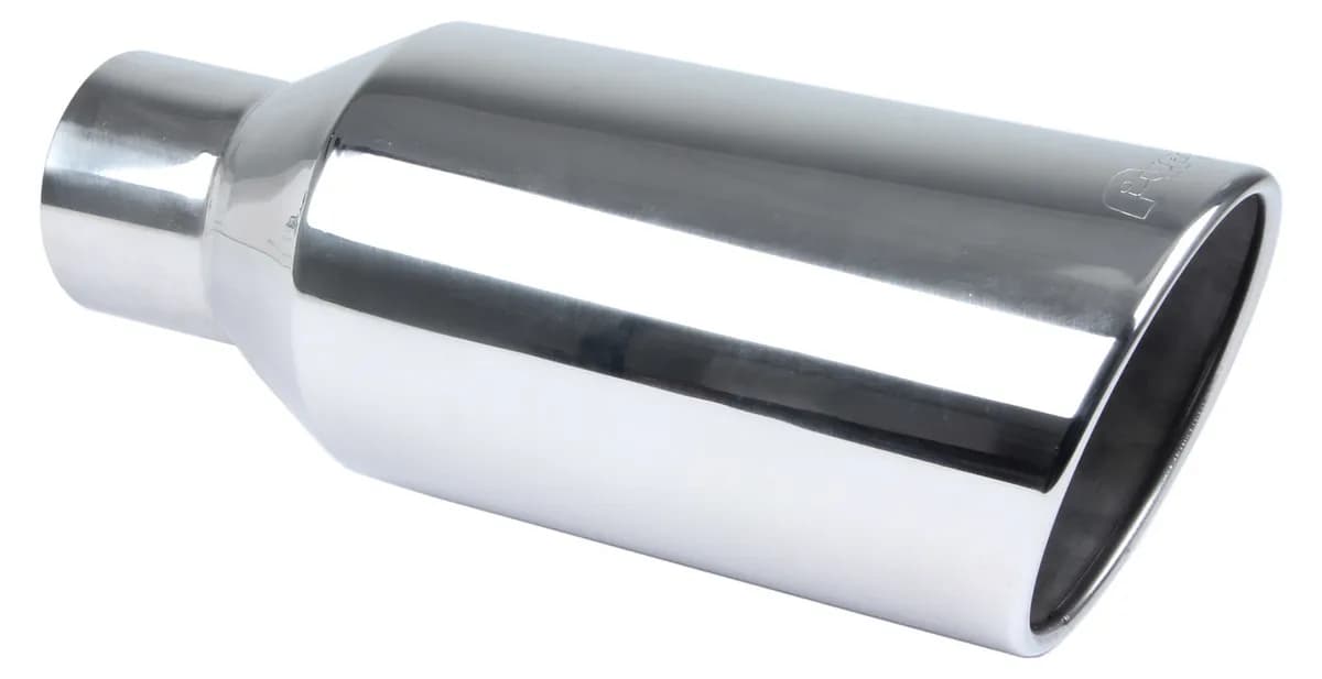 Exhaust Tail Pipe Tip 4 in ID x 7 in OD x 18 in L Bolt On Hardware Not Incl Polished 304 Stainless Steel Pypes Exhaust