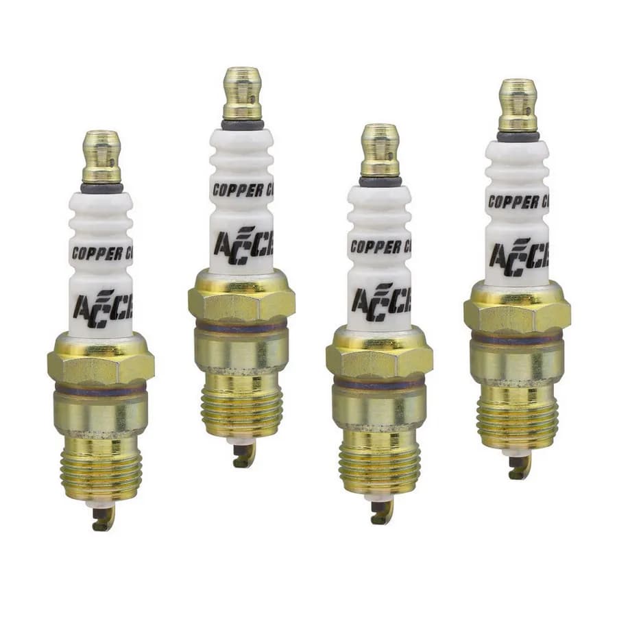 HP Copper Spark Plug - Shorty - 14mm Thread - .460 in Reach - Tapered Seat - Non-Resistor - 4 Pack