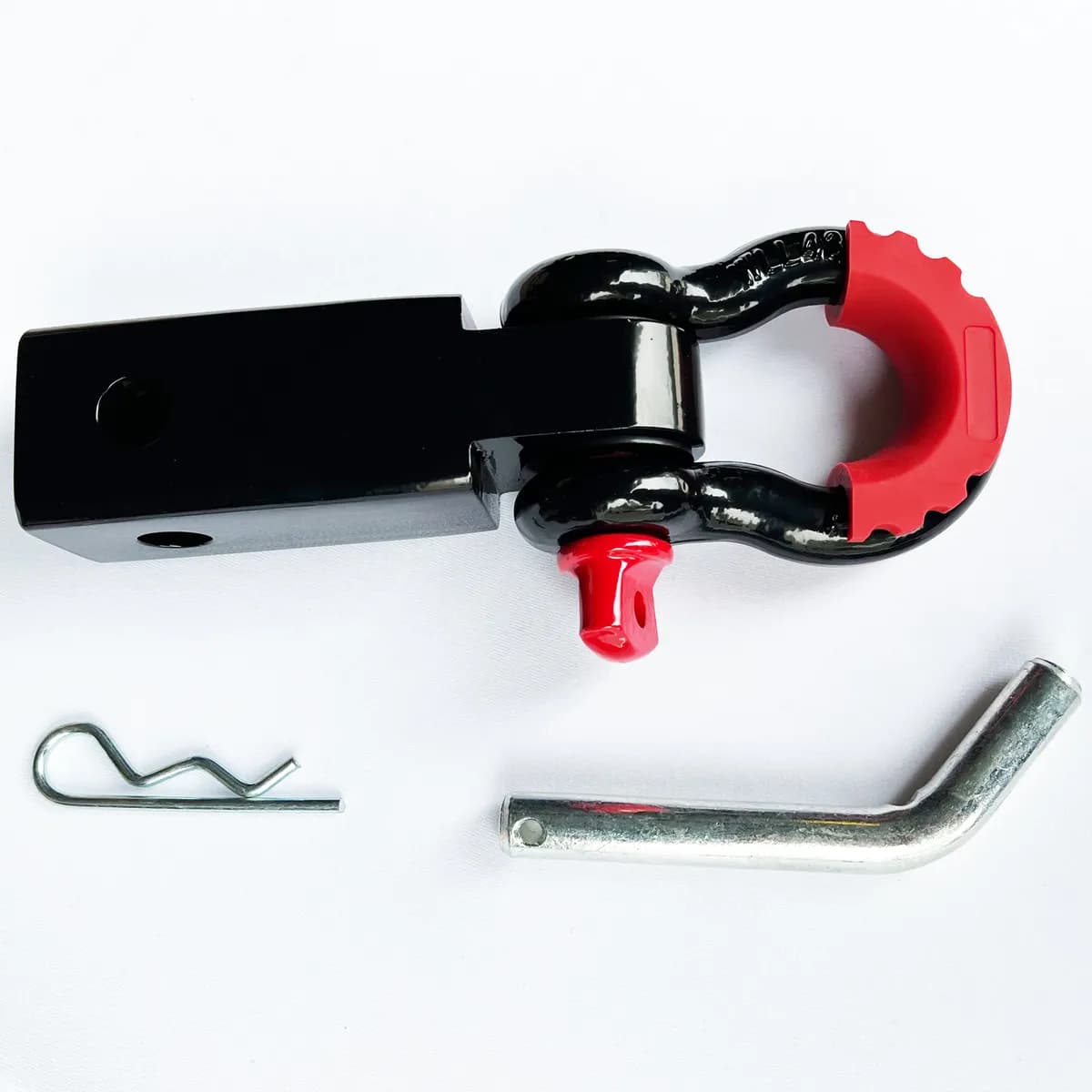 "Bull Strap 2"" Hitch Receiver w/ 3/4"" 5T D-Ring Shackle, Isolators, Washers, & Pin"