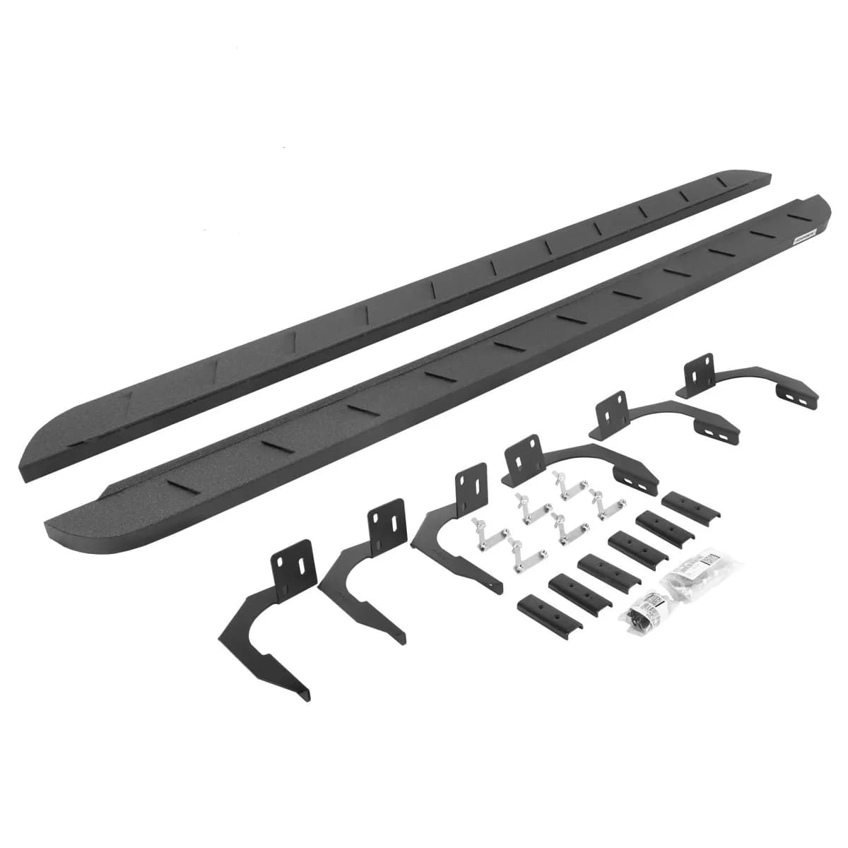 Go Rhino 63409980ST - RB10 Slim Line Running Boards With Mounting Brackets - Protective Bedliner Coating