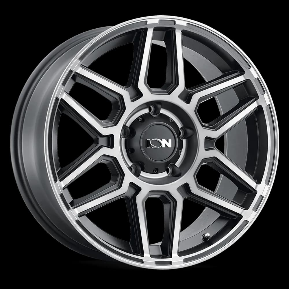 Cast Aluminum Wheels 146 MB 17x9 Machined Dark Tint Matte Black 8 On 170 Bolt Pattern 0 Offset ION Wheels