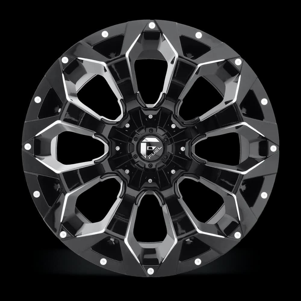 Aluminum Wheels 17X9 Assault D546 5 On 114.3/5 On 127 Matte Black/Milled 78.1 Bore -12 Offset 8 Spoke Fuel Off Road Wheels