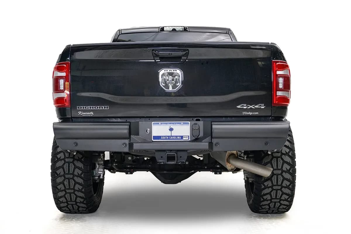 19c RAM 2500/3500 New Body Style Black Steel Elitte Rear Bumper