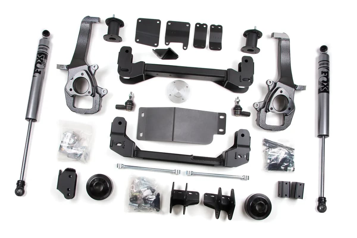 2013 Dodge 1500 4 /3 Suspension Lift System Front Spacer Rear Coils - Fox 2.0 Adventure Series Shocks