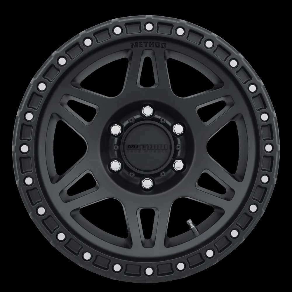 Aluminum Wheels 17x9 MR312 Bolt Pattern 6 On 139.7 Offset -12 Lip Size 0.91 Matte Black MB Method