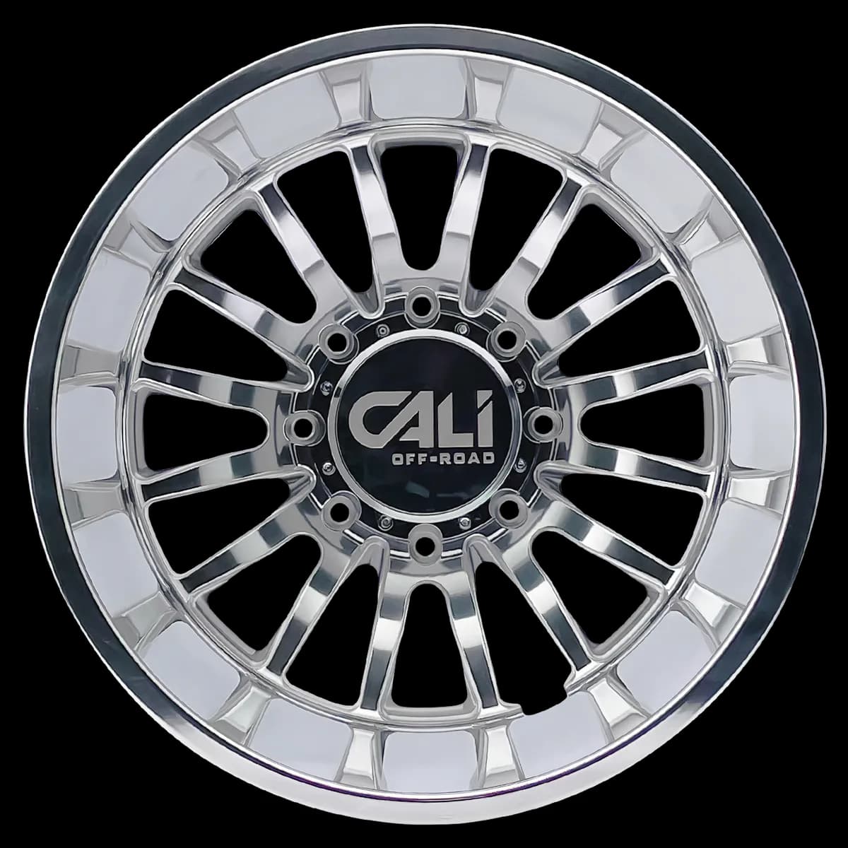 Dually Wheels Summit Dually 9110D PO 20x8.25 Milled Spokes Polished 8 On 165.1 Bolt Pattern -232 Offset Cali Offroad Wheels