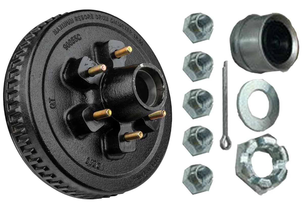 Hub/Drum Assembly Loaded 6000lb Capacity 6 x 5.5 I/2in20 12in Brakes