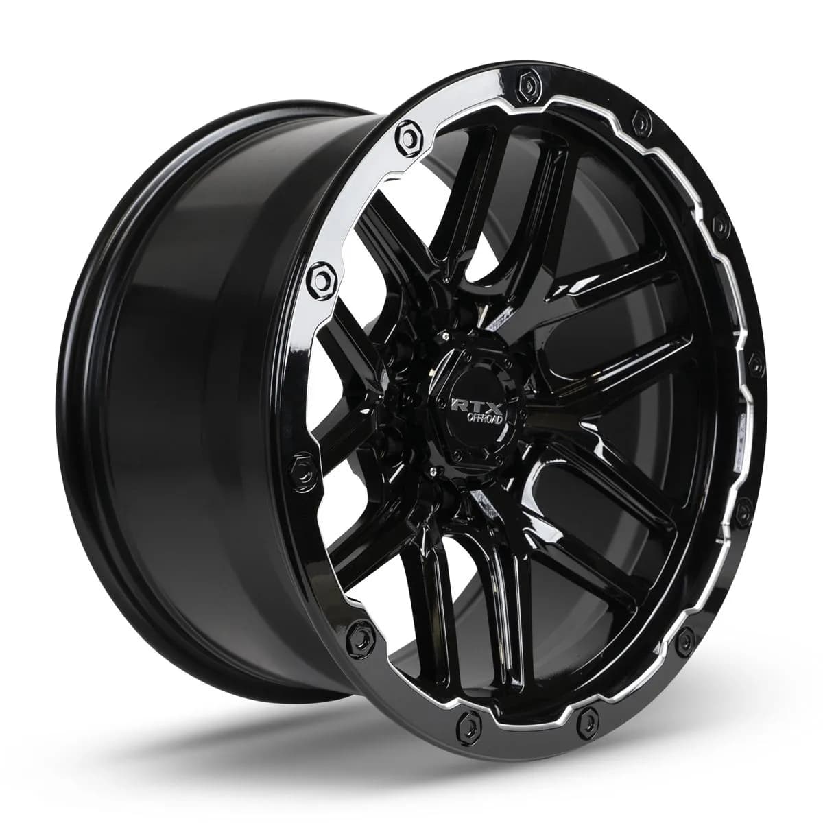 Volcano 18x9.5 6x139.1 Et10 Cb106.1 Gloss Black Milled Edge