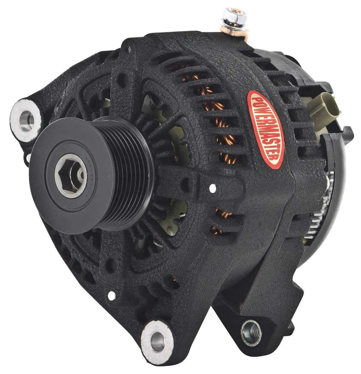 Alternator; 245 Amp; 8 Groove; Wrinkle Black Finish;
