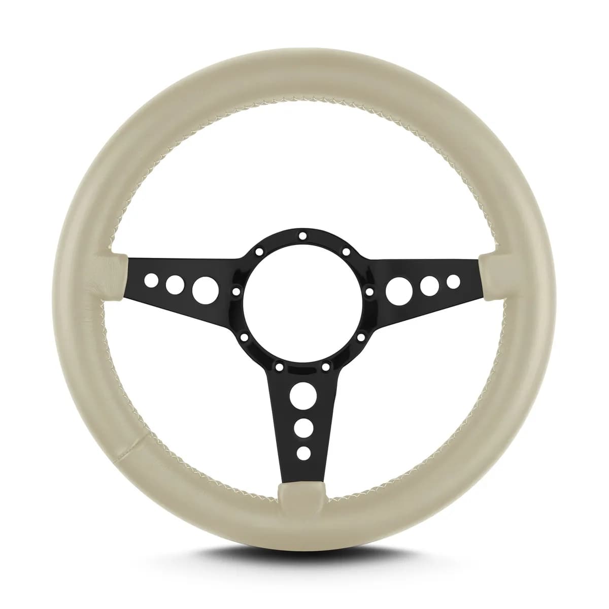 Lecarra Mark 4 GT Steering Wheel; Bone; Black Spokes; Thick Grip;