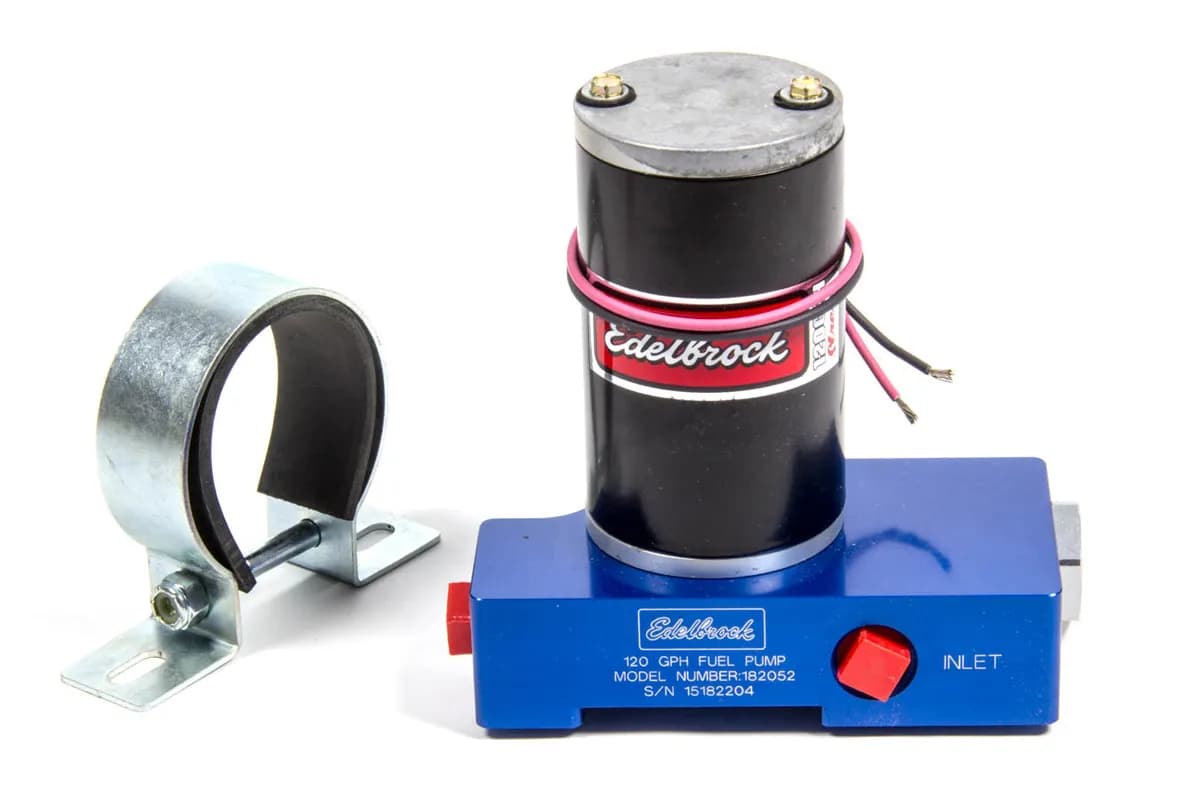 Fuel Pump, Electric, Quiet-Flo, Carbureted, 120gph, 3/8" In, 3/8" Out, 120 Gph, Blue