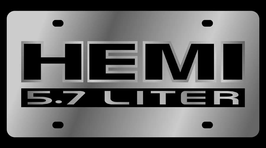 Hemi Blk w/ Mir Outline/5.7 Liter Mir W/Blk Field